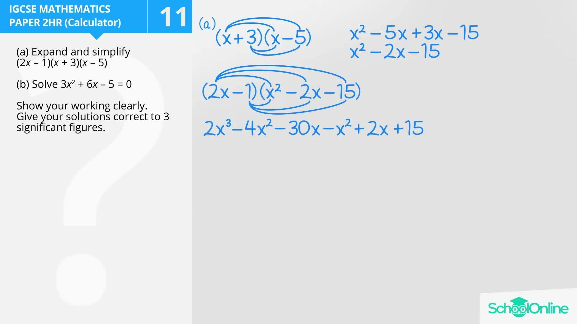 Expanding and top simplifying calculator